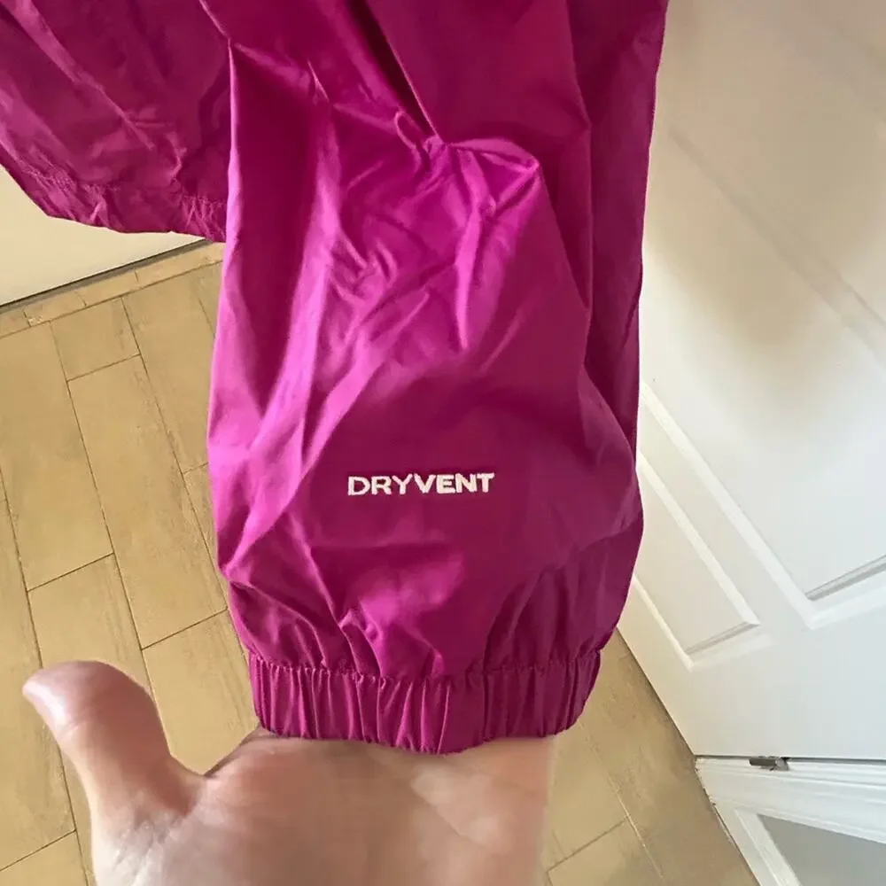 The north face antora pink plum black waterproof jacket size girls 18 women’s XS